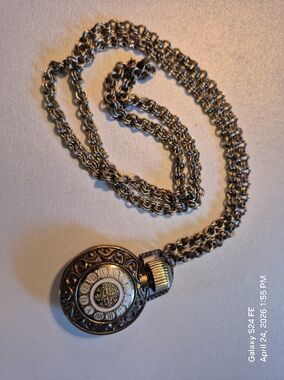 Vintage Perfume Necklace with Chain